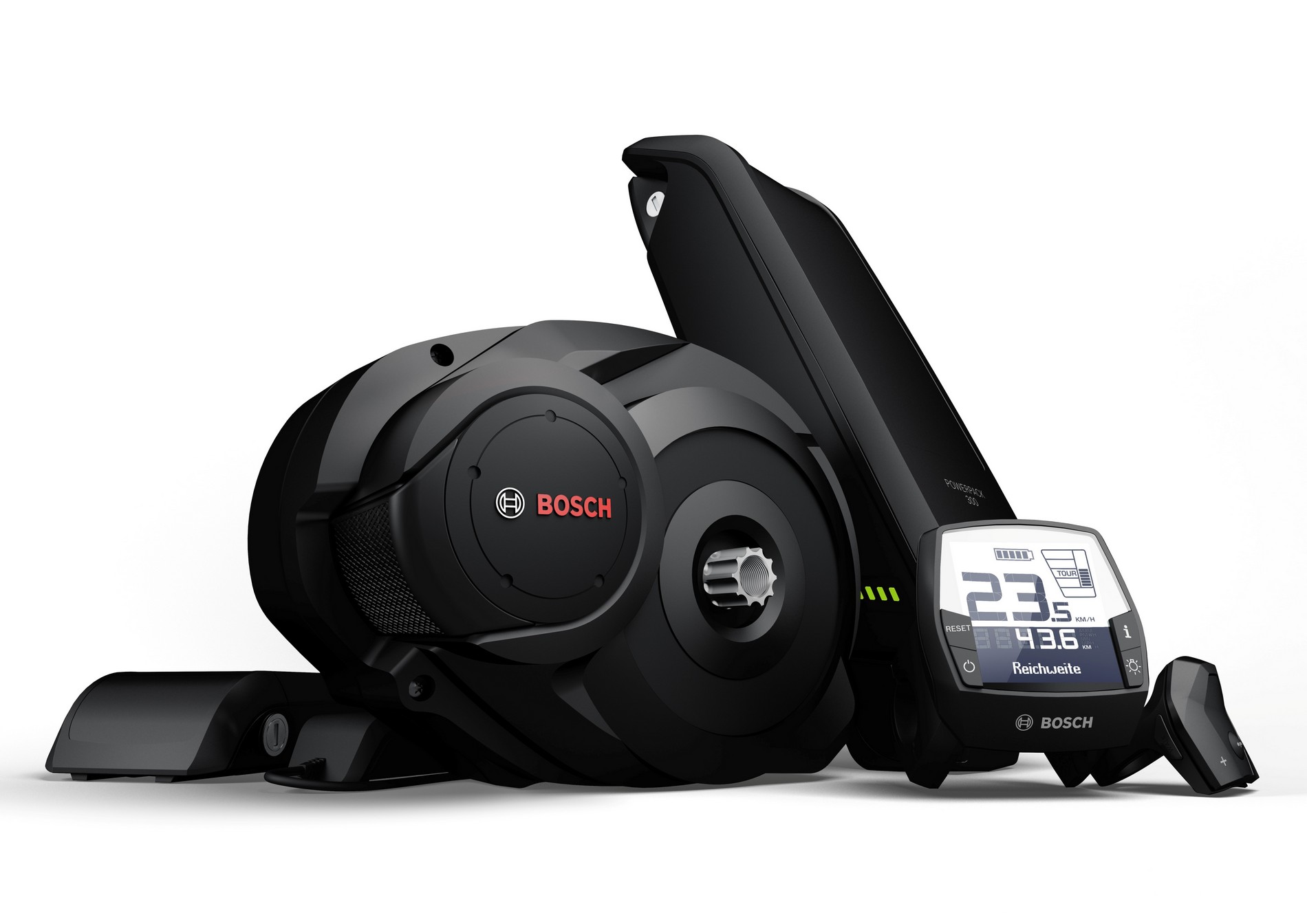 Il sistema pesa circa 4 kg e la batteria ha un'autonomia che va dai 20 agli 80 km a seconda dell'utilizzo